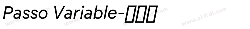 Passo Variable字体转换 Passo Variable字体转换
